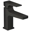 Image de hansgrohe Metropol Mitigeur de lavabo 100 poignée manette bec court, bonde Push-Open, noir mat, 32500670
