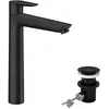 Image de hansgrohe Talis E Talis E 240 Mitigeur de lavabo, avec tirette et vidage, noir mat, 71716670