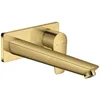 Image de hansgrohe Talis E Mitigeur de lavabo encastré mural, bec 225mm, bonde à écoulement libre, aspect doré poli, 71734990