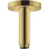 Image de hansgrohe Raccord plafond S 100 mm, optique or poli, rosace ronde