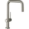 Image de hansgrohe Talis M54 - Mitigeur de cuisine, 1 jet, Robinet avec hauteur sous bec 220 mm, Robinetterie avec bec pivotant, Aspect acier inox