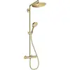 Image de hansgrohe Showerpipe Croma Select S avec thermostat, douchette 3 jets, optique or poli