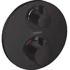 Image de hansgrohe Ecostat S Set de finition pour mitigeur thermostatique encastré avec robinet d'arrêt et inverseur, noir mat, 15758670