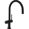 Image de hansgrohe Mitigeur monocommande évier 220 Talis M54, vanne d'arrêt, 1 jet, noir mat