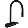 Image de hansgrohe Mitigeur monotrou de cuisine 170 Aquno Select M81 avec douchette extractible, 3 jets, noir mat