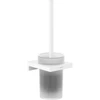 Image de hansgrohe Garniture brosse WC AddStoris fixation murale, métal, verre, blanc mat