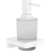 Image de hansgrohe Distributeur de lotion AddStoris mural, insert en verre, métal, blanc mat