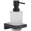 Image de hansgrohe Distributeur de lotion AddStoris mural, verre, métal, noir mat