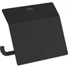 Image de hansgrohe Porte-papier hygiénique AddStoris m avec couvercle, noir mat, mural, métal