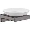 Image de hansgrohe AddStoris - Porte-savon, Porte-savon pour montage mural, fixation cachée, Accessoires de salle de bains, Noir chromé brossé, 41746340