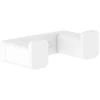Image de hansgrohe Crochet double AddStoris à fixation murale, métal, blanc mat