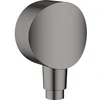 Image de hansgrohe Raccord mural Fixfit avec clapet anti-retour, chrome noir brossé