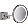 Image de hansgrohe Miroir de rasage AddStoris m LED, montage mural, chrome noir brossé