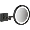 Image de hansgrohe Miroir de rasage AddStoris avec LED, fixation murale, noir mat