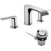 Image de hansgrohe Vivenis Mélangeur de lavabo 3 trous 90 avec tirette et vidage, chromé, 75033000