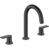Image de hansgrohe Vernis Shape Mélangeur 3 trous avec tirette et vidage synthétique, noir mat, 71563670