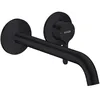 Image de hansgrohe AXOR One Mitigeur monocommandé pour lavabo encastré pour montage mural avec manette et bec 220 mm, 48120; Coloris: Noir Mat