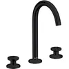 Image de hansgrohe AXOR One Mélangeur de lavabo 3 trous Select 170 avec vidage Push-Open, saillie 140 mm, 48070; Coloris: Noir Mat