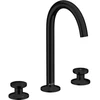 Image de hansgrohe Axor One mitigeur lavabo 3 trous Sel. 170 A 140mm, vidage à pression, noir mat
