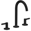Image de hansgrohe AXOR One Mélangeur de lavabo 3 trous 170 avec vidage Push-Open, saillie 140 mm, 48050; Coloris: Noir Mat