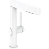 Image de hansgrohe Mitigeur monocommande lavabo 230 Finoris avec bec extractible 2 jets, vidage poussoir, blanc mat
