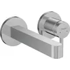 Image de hansgrohe Robinet de lavabo encastré Finoris - Pour montage mural - Avec bonde de vidage non verrouillable - Robinet de salle de bain économiseur d'eau - Chromé - Longueur de sortie : 168 mm
