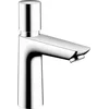 Image de hansgrohe Talis E Mitigeur de lavabo à fermeture automatique avec bec Hauteur 110 mm Robinet de salle de bain à fermeture automatique pour eau froide ou pré-mélangée Économie d'eau sans écoulement