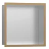 Image de hansgrohe XtraStoris Individual Niche Murale en Acier Inoxydable brossé avec Cadre Design, 300x300x100 mm, 56097; Coloris: Bronze brossé