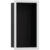 Image de hansgrohe XtraStoris Individual Niche Murale Noir Mat avec Cadre Design 300x150x100 mm, 56095; Coloris: Blanc Mat