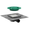 Image de hansgrohe RainDrain Spot Ensemble complet point de sol, 150x150mm, acier inoxydable
