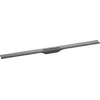 Image de hansgrohe RainDrain Flex - Caniveau de douche linéaire 1200 mm, Siphon de sol à découper pour installation contre le mur, Noir chromé brossé, 56054340
