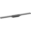 Image de hansgrohe RainDrain Flex - Caniveau de douche linéaire 800 mm, Siphon de sol découpable pour montage libre, Noir chromé brossé, 56044340
