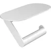 Image de hansgrohe WallStoris 27928700 Porte-papier toilette avec étagère, 23 cm, accessoires de salle de bain sans perçage, blanc mat
