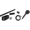 Image de hansgrohe WallStoris - Ensemble d'accessoires pour la salle de bain sans percage 7 pièces, avec Pommeau de douche économie d'eau et Accessoires salle de bain, Noir mat, 24291670