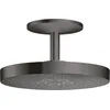 Image de hansgrohe AXOR One Pomme de douche 280 2 jets avec raccordement au plafond, 48494340, Couleur: Brushed Black Chrome