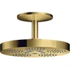 Image de hansgrohe AXOR One Pomme de douche 280 2 jets avec raccordement au plafond, 48494990, Couleur: Polished Gold Optic