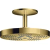 Image de hansgrohe Douche de tête Axor One avec raccord plafond, 2 jets, or poli