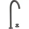 Image de hansgrohe AXOR One Mélangeur lavabo 2 trous Select 260 avec vidage Push-Open, saillie 165 mm, 48060340, Couleur: Brushed Black Chrome