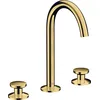 Image de hansgrohe AXOR One Mélangeur de lavabo 3 trous Select 170 avec vidage Push-Open, saillie 140 mm, 48070990, Couleur: Polished Gold Optic