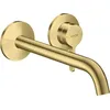 Image de hansgrohe AXOR One Mitigeur monocommandé pour lavabo encastré pour montage mural avec manette et bec 220 mm, 48120950, Couleur: Brushed Brass