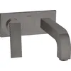 Image de hansgrohe AXOR Citterio Mitigeur de lavabo, finition losange, encastré, saillie 220mm, vidage non verrouillable, avec plaque, 39171340, Couleur: Brushed Black Chrome