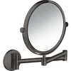 Image de hansgrohe Axor Uni Miroir de rasage circulaire, montage mural, chrome noir brossé