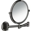 Image de hansgrohe Axor Uni. Miroir de rasage circulaire, montage mural, chrome noir poli