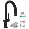 Image de Hansgrohe Aqittura M91 Mitigeur de cuisine, kit de démarrage, FilterSystem 210, extractible jusquà 76cm, 1jet, sBox, 76800, Coloris: Noir Mat