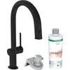 Image de Hansgrohe Aqittura M91 Mitigeur de cuisine, kit de démarrage, FilterSystem 210, extractible jusquà 50cm, 1jet, 76801, Coloris: Noir Mat