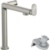 Image de hansgrohe Robinet de cuisine Aqittura M91 avec filtre à eau, robinet 3 voies avec bec hauteur 240 mm, réglable en 2 niveaux à 60° ou 110°, 1 type de jet, finition en acier inoxydable