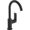 Image de hansgrohe Mitigeur lavabo Rebris E 210 mm bec pivotant, tirette, noir mat