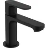 Image de Hansgrohe 72503670 Valve sur Pied Rebris S-Robinet de Salle Bain Froide avec Bec Hauteur 80 mm-Économie d'eau-Noir Mat