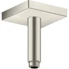 Image de hansgrohe Raccord plafond 100 mm, aspect acier inoxydable, carré