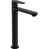 Image de hansgrohe Rebris S 72590670 Robinet de salle de bain avec bonde de vidage pop-up, économe en énergie (CoolStart), hauteur 242 mm, mitigeur de lavabo économe en eau (CoolStart), noir mat